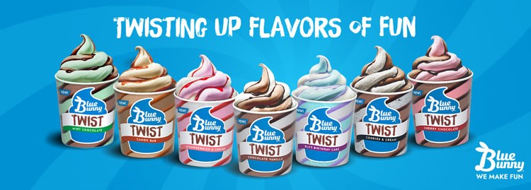 Twisting Up Flavors of Fun, All twist pint flavors lined up