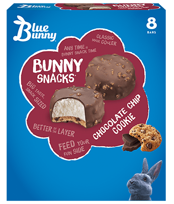Chocolate Chip Cookie  Bunny Snacks® Front View Package