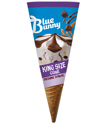 King Size Cone Brownie Sundae Front View Package