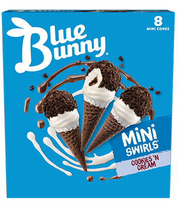 Mini Swirls® Cookies 'n Cream - Blue Bunny