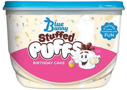 Stuffed Puffs  Birthday Cake Front View Package