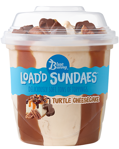 Load'd Sundaes®  Turtle Cheesecake Front View Package