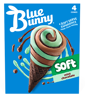 Soft Cones Mint Chocolate - Blue Bunny