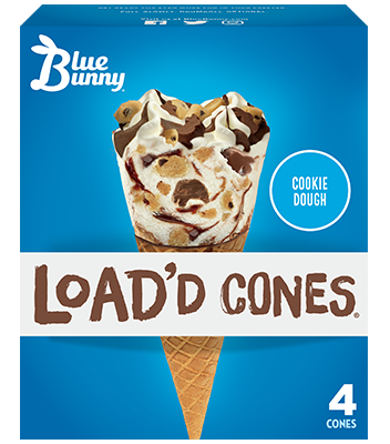 Load'd Cones®  Cookie Dough Front View Package