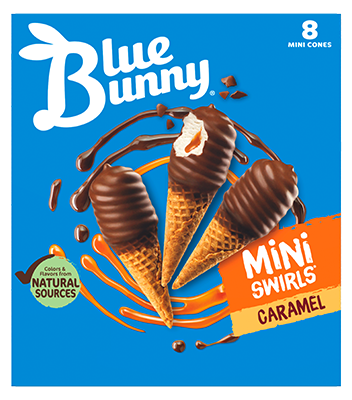 Mini Swirls® Caramel Front View Package