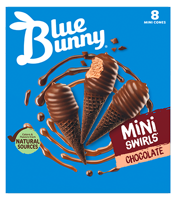 Mini Swirls® Chocolate Front View Package