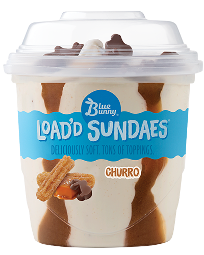 Load'd Sundaes®  Churro Front View Package