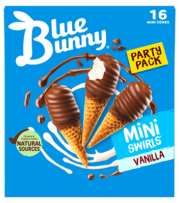 Mini Swirls® Vanilla Party Pack Front View Package