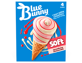 Soft Cones  Strawberry Cheesecake