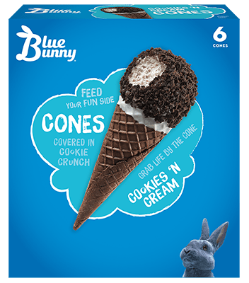 Cookies 'n Cream Cones Front View Package