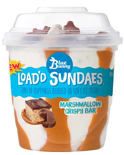 Load'd Sundaes®  Marshmallow Crispy Bar Front View Package