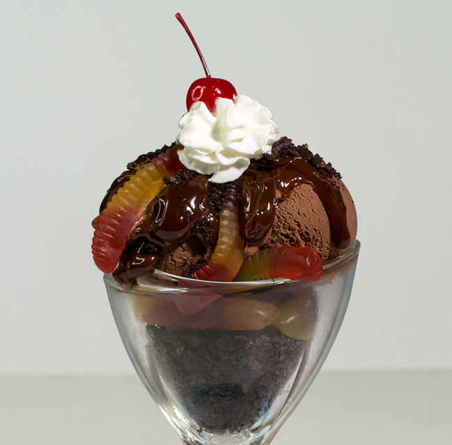 Dirt 'n Worms Ice Cream Sundae
