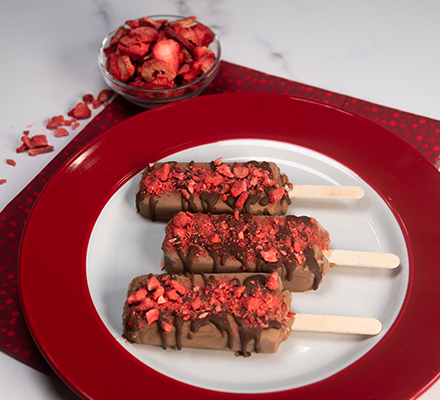 Fudge Chocolate Covered Strawberry Bars