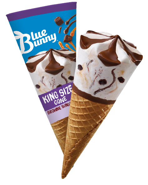 King Size Cone Brownie Sundae