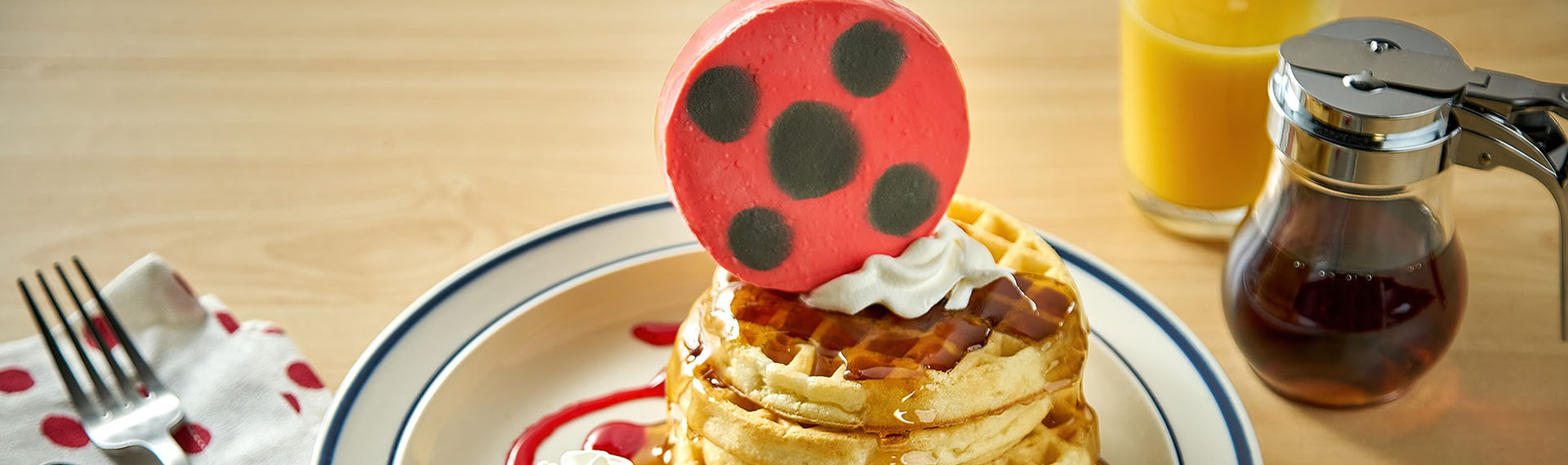 Ladybug Waffles