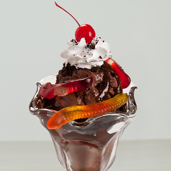 Dirt 'n Worms Ice Cream Sundae