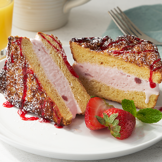 Strawberry French Toast Ice Cream Pockets