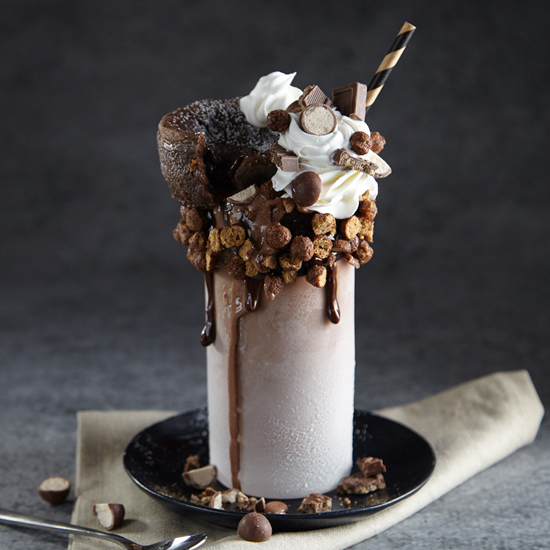 Molten Lava Chocolate Volcano Shake