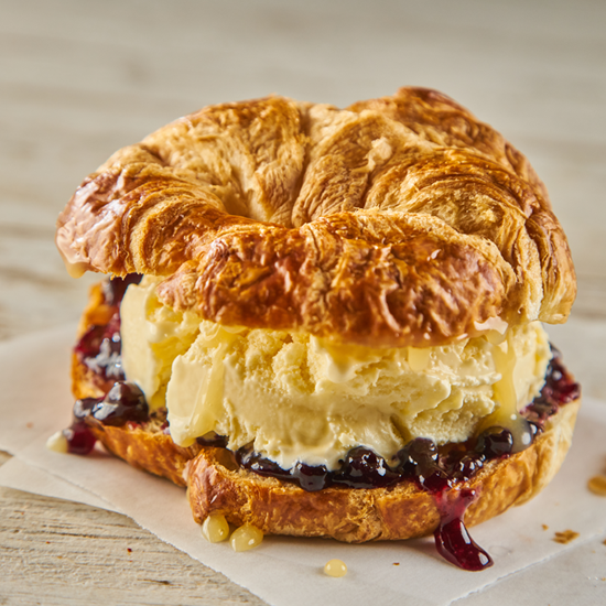 Layered Ice Cream Croissant