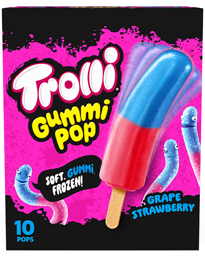 Trolli®&nbsp;Gummi Pop<br>
Grape Strawberry