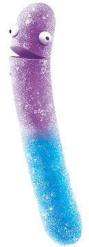 Red Gummi Worm shaped like an I