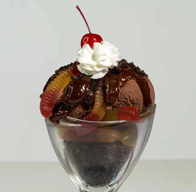 Dirt 'n Worms Ice Cream Sundae