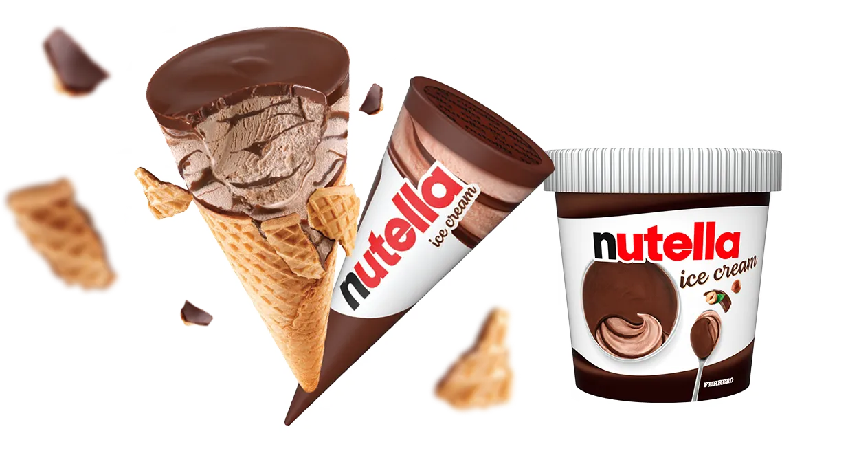 An array of Nutella Ice Cream products