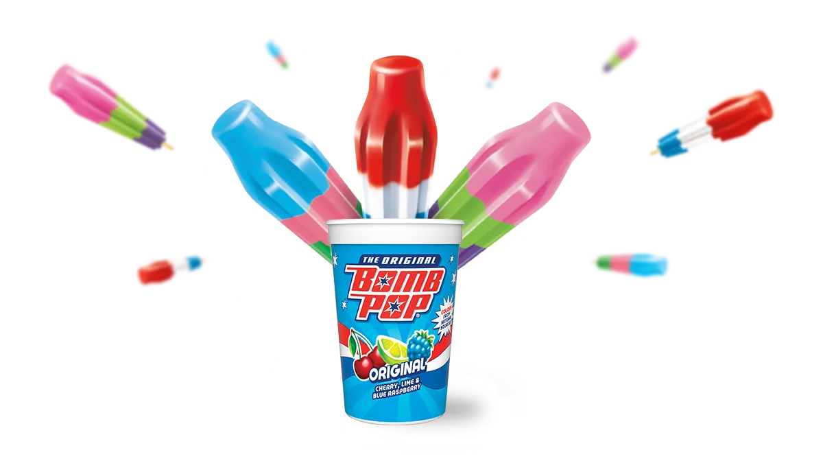 An array of Bomb Pop products