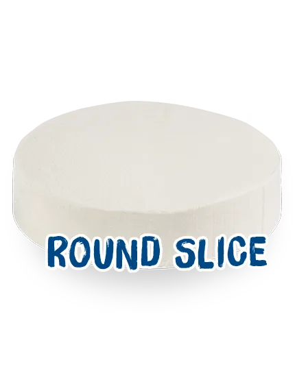 Round Slice Vanilla Ice Cream