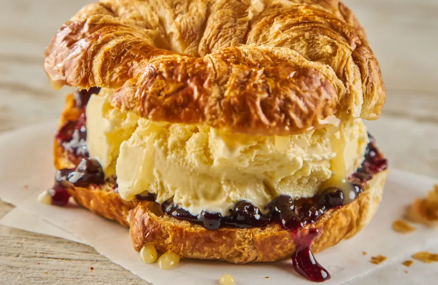 Layered Ice Cream Croissant
