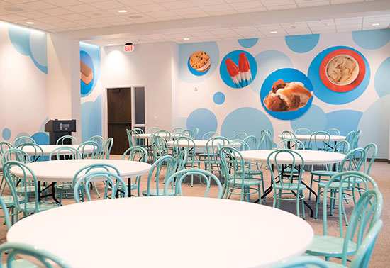 Eating area at Wells Visitor Center