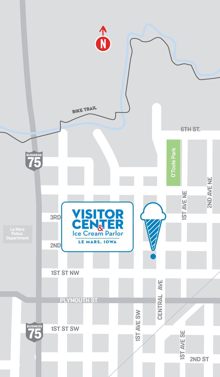 Map of Le Mars, Iowa